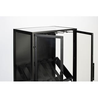 Černá vinotéka z jedlového dřeva na 10 lahví, 52x103 cm Rob - White Label
