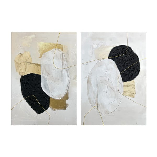 Obrazy s ručně malovanými prvky v sadě 2 ks 50x70 cm Crystal – Styler