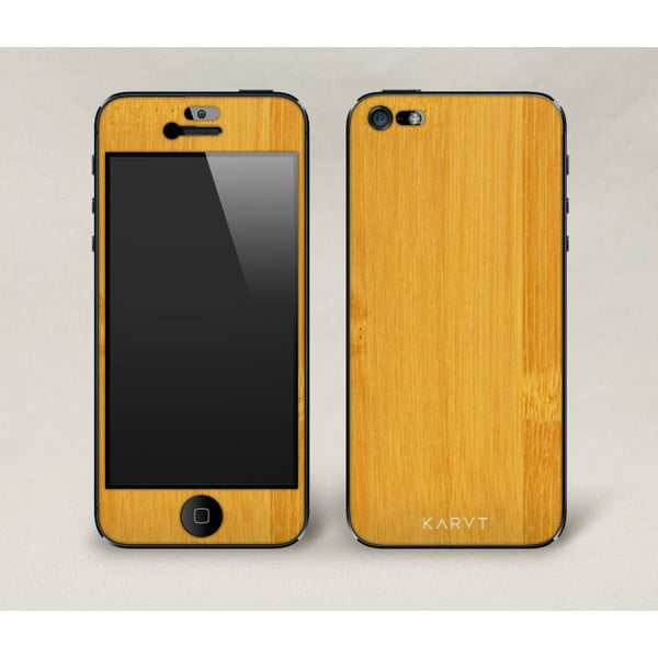 Oboustranný dřevěný kryt na iPhone 5, bambus