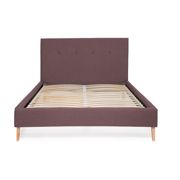 Fialová postel Vivonita Kent Linen, 200 x 160 cm