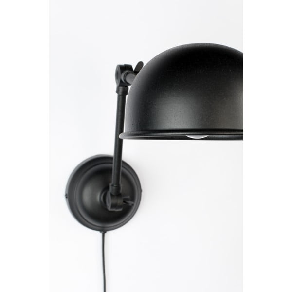 Černé nástěnné svítidlo White Label Maarten-image-2