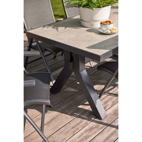 Tmavě šedá kovová zahradní židle Salvatore – Hartman-image-3