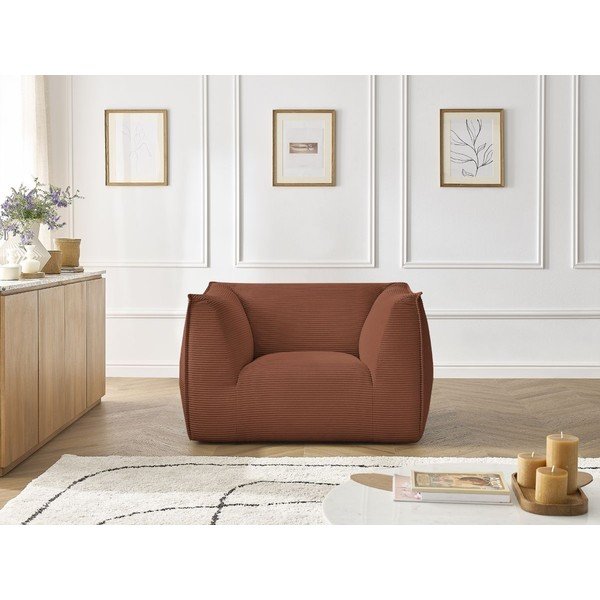 Oranžové manšestrové křeslo Giorgia – Bobochic Paris-image-4