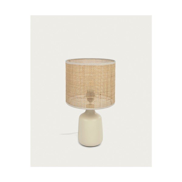 Krémová/v přírodní barvě keramická stolní lampa (výška 46 cm) Erna – Kave Home-image-4