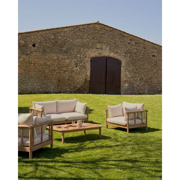 Konferenční stolek z eukalyptového dřeva v přírodní barvě 89x140 cm Sacova – Kave Home-image-2