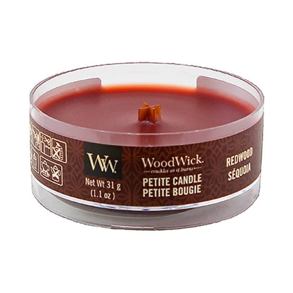 Svíčka s vůní santalového dřeva WoodWick Petite, doba hoření 8 h