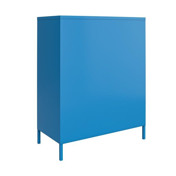 Modrá kovová skříňka Novogratz Cache, 80 x 102 cm-image-4