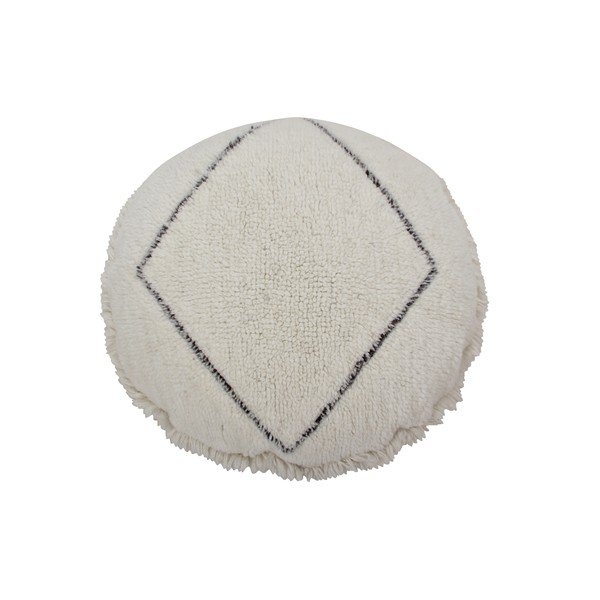 Bílý vlněný taburet Berber Soul – Lorena Canals-image-3