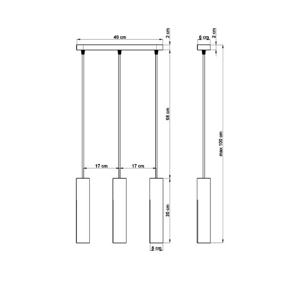 Závěsné svítidlo Sollux Bakari, délka 40 cm-image-2