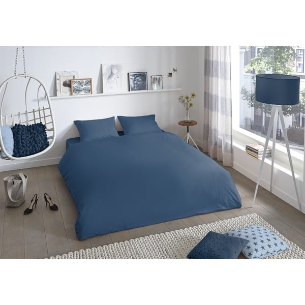 Modré bavlněné povlečení na dvoulůžko Good Morning Universal, 200 x 220 cm-image-1