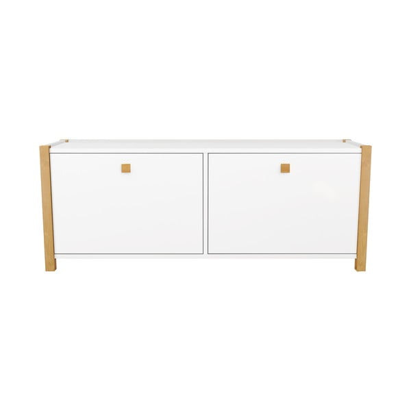 Bílý botník s lavicí Woodman Hannover-image-2