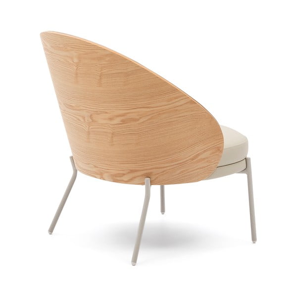 Béžové křeslo z imitace kůže Eamy – Kave Home-image-4