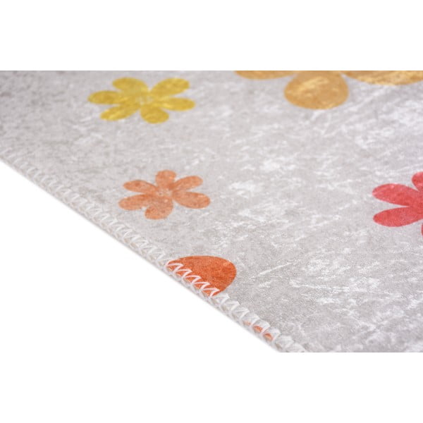 Oranžový/slonovinový pratelný dětský koberec 120x180 cm Fall Flowers – Vitaus-image-2