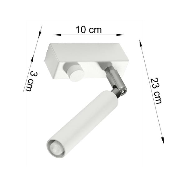 Bílé bodové svítidlo 10x3 cm Tiden – Sollux-image-3