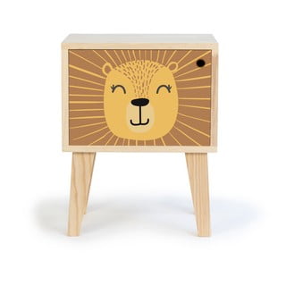 Noční stolek z masivní borovice Little Nice Things Lion
