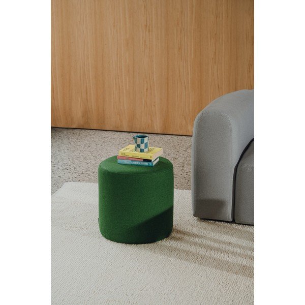 Zelený vlněný taburet Folk – noo.ma-image-2