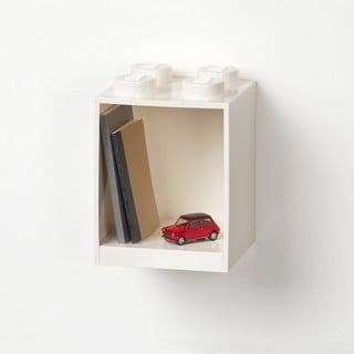 Dětská bílá nástěnná police LEGO® Brick 4