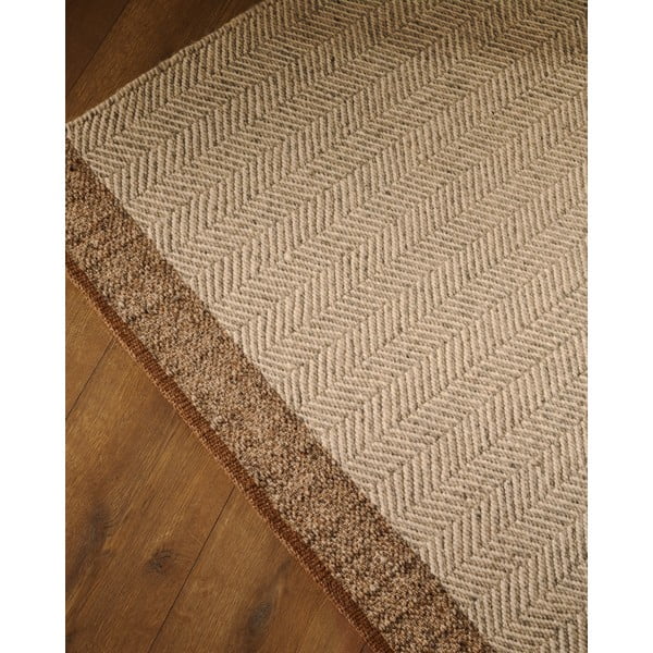 Béžový oboustranný ručně tkaný vlněný koberec 160x230 cm Nifelia – Kave Home-image-3