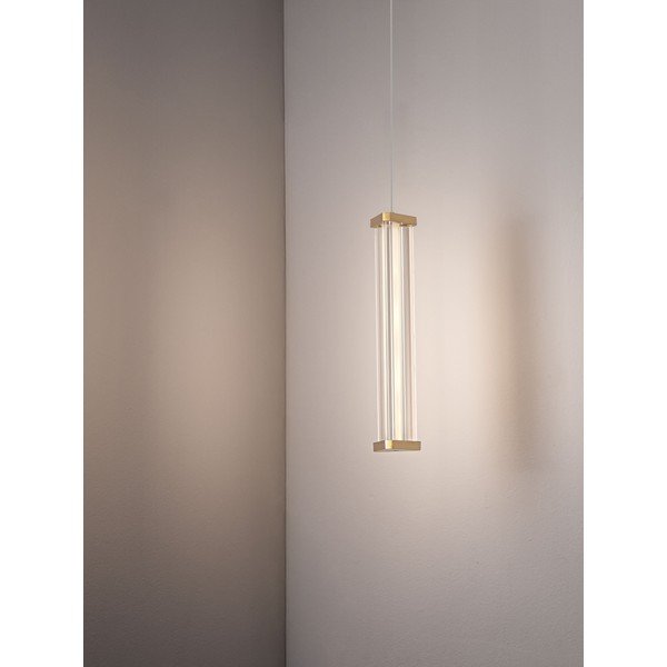 Kovové LED stmívatelné závěsné svítidlo v matně zlaté barvě se stínidlem z akrylového skla ø 6 cm Pheme – Nova Luce-image-2