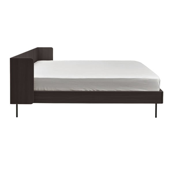 Černá dvoulůžková postel v dekoru dubu 180x200 cm Wrap – Bonami Selection-image-2