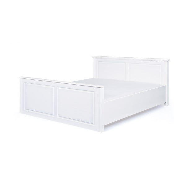 Bílá postel z borovicového dřeva Interlink Danz, 180 x 200 cm
