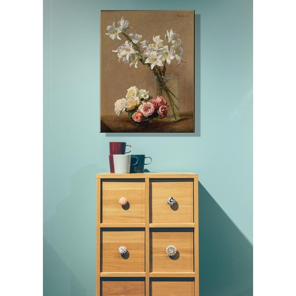 Reprodukce obrazu Henri Fantin-Latour - Roses and Lilies, 45 x 60 cm-image-1