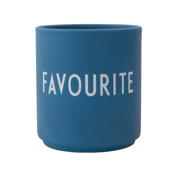 Tmavě modrý porcelánový hrnek Design Letters Favourite