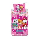 Růžové bavlněné dětské povlečení na jednolůžko 140x200 cm Paw Patrol "Heroic" – Jerry Fabrics