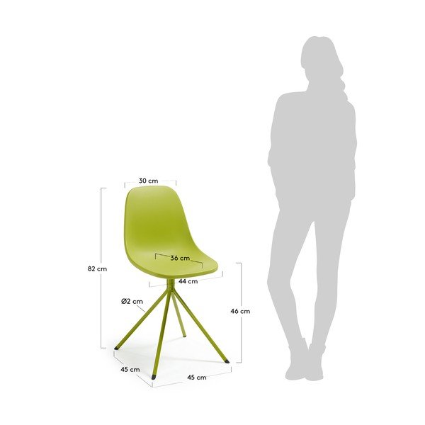 Sada 2 zelených jídelních židlí La Forma Mint-image-3