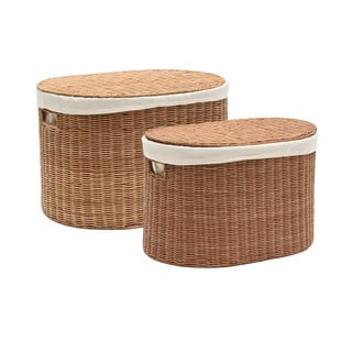 Ratanové košíky v sadě 2 ks 50x36x32 cm Indali – Kave Home