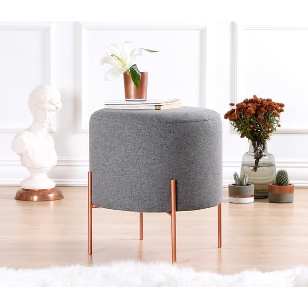 Šedý taburet Copper – Artie-image-4