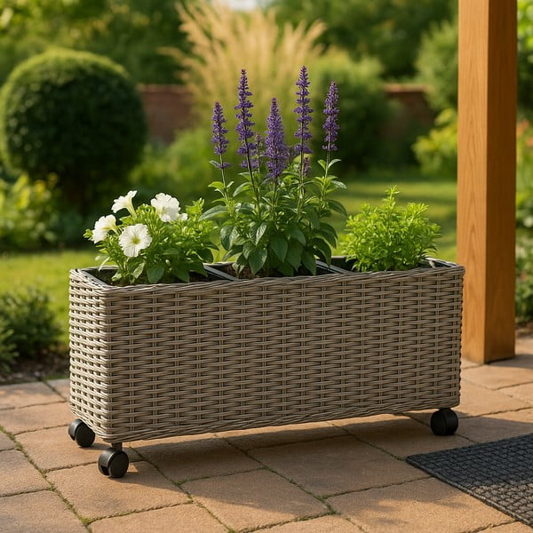 Šedý zahradní květináč Bonami Essentials Natural-image-1