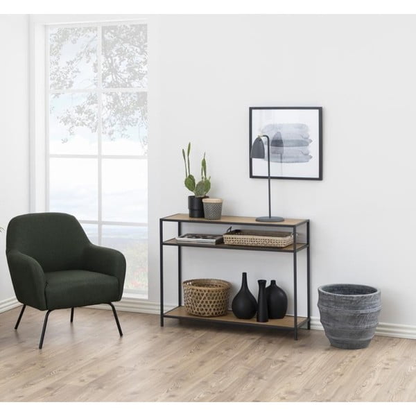 Černý konzolový stolek 100x35 cm Seaford - Actona-image-1