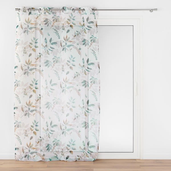Bílo-zelená záclona 140x240 cm Dilaris – douceur d'intérieur