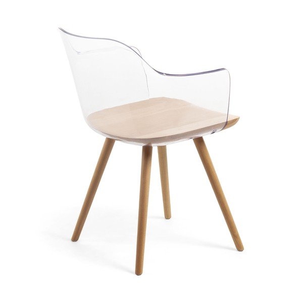 Křeslo s nohama z bukového dřeva Kave Home Klam-image-3