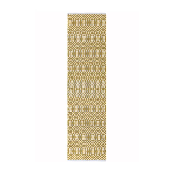 Bílo-žlutý běhoun Asiatic Carpets Halsey, 66 x 240 cm