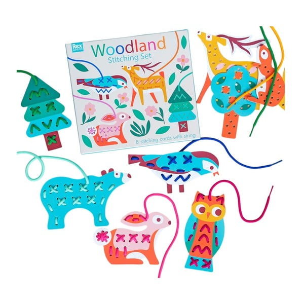 Kreativní sada Stitching set Woodland – Rex London