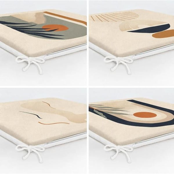 Podsedáky v sadě 4 ks 42x42 cm Illustrated Arch – Mila Home-image-3