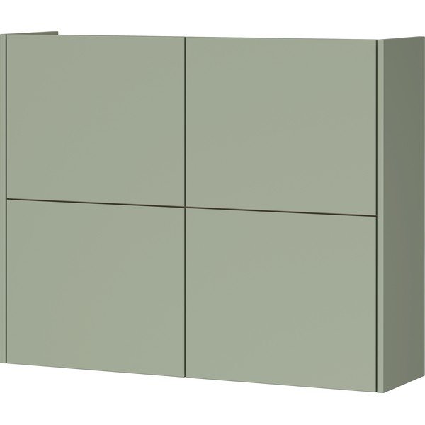 Šedozelená matná závěsná skříňka 97x79x27 cm Binetto – Germania