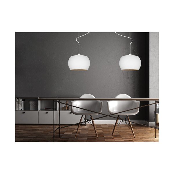 Bílozlaté závěsné svítidlo Sotto Luce MOMO Elementary Double-image-2