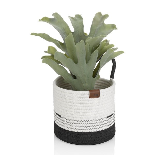 Bílo-černý úložný košík Kela Hedda, ø 20 cm-image-1