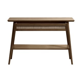 Hnědý konzolový stolek s deskou v dubovém dekoru 40x110 cm Barrali – Unique Furniture