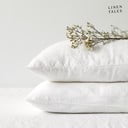 Lněný povlak na polštář 80x80 cm White – Linen Tales