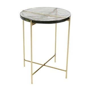 Odkládací stolek ve zlaté barvě Kare Design Ice, ø 40 cm