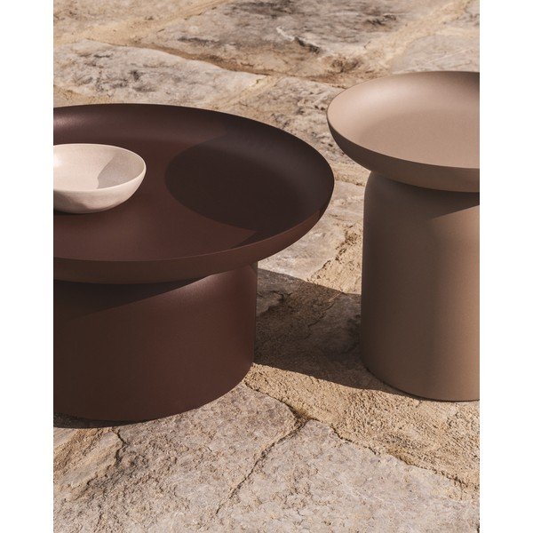 Kovový kulatý zahradní konferenční stolek ø 70 cm Arcola – Kave Home-image-1
