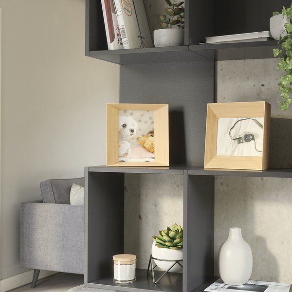 Dřevěný stojací rámeček v přírodní barvě 20x20 cm Lookout – Umbra-image-1