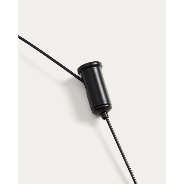 Černé LED stmívatelné závěsné svítidlo s kovovým stínidlem Porte – Kave Home-image-4