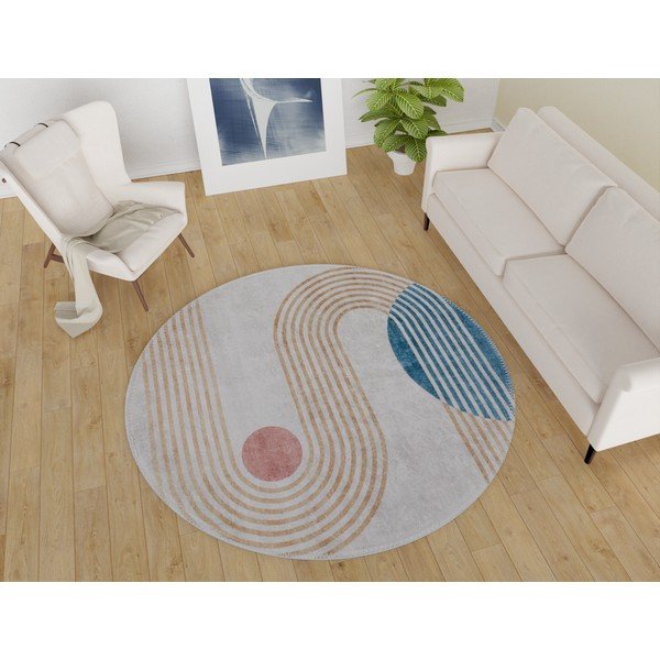 Pratelný kulatý koberec ø 120 cm Yuvarlak – Vitaus-image-1