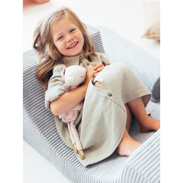 Manšestrové pěnové hřiště v mentolové barvě 75x49x37 cm Rainbow Montessori – Wigiwama-image-4