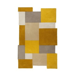 Žluto-béžový vlněný koberec Flair Rugs Collage, 150 x 240 cm
